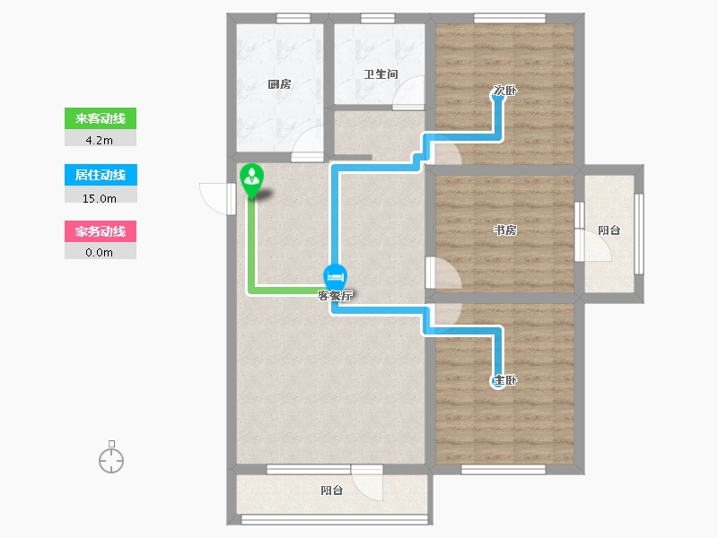 山东省-青岛市-碧水明珠-93.44-户型库-动静线