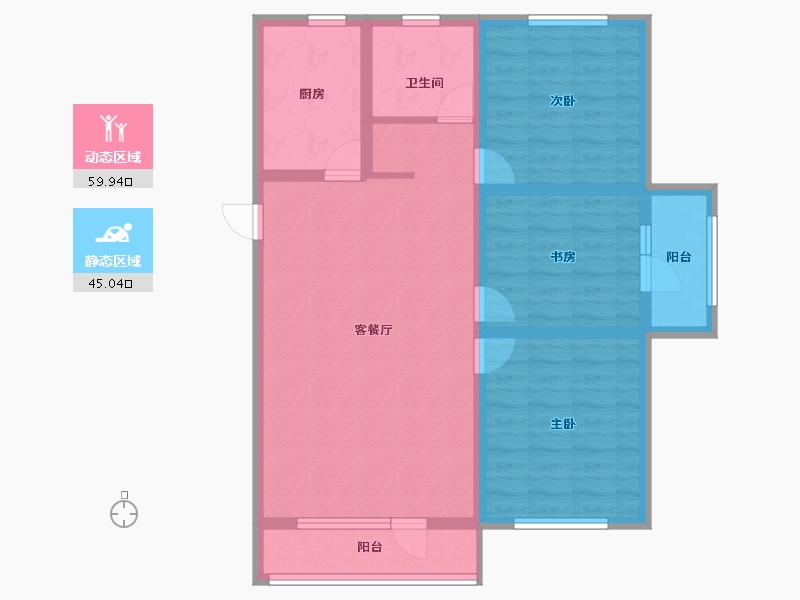 山东省-青岛市-碧水明珠-93.44-户型库-动静分区