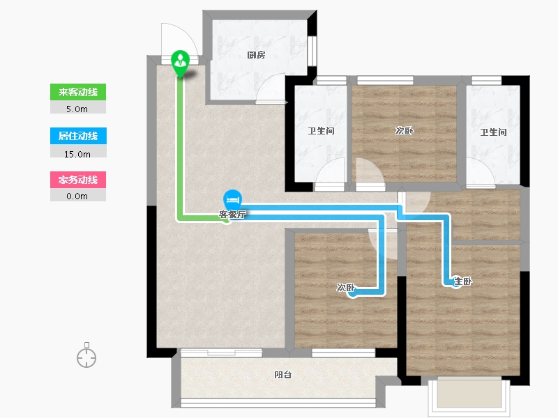 湖北省-武汉市-武汉中国健康谷-78.45-户型库-动静线