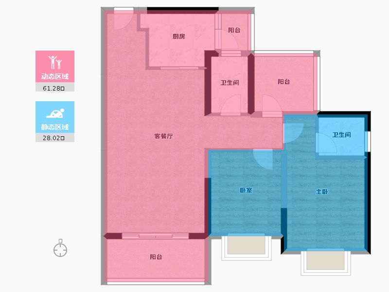 广东省-中山市-鸿基山水印象-79.30-户型库-动静分区