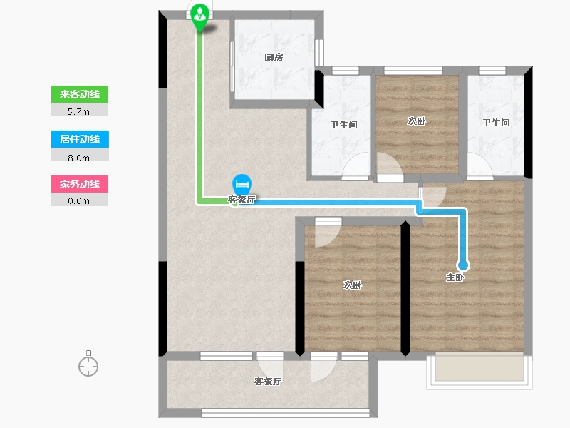 山东省-青岛市-龙湖春江天越-88.00-户型库-动静线