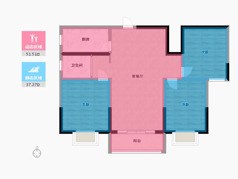 河南省-濮阳市-西湖春天-89.00-户型库-动静分区