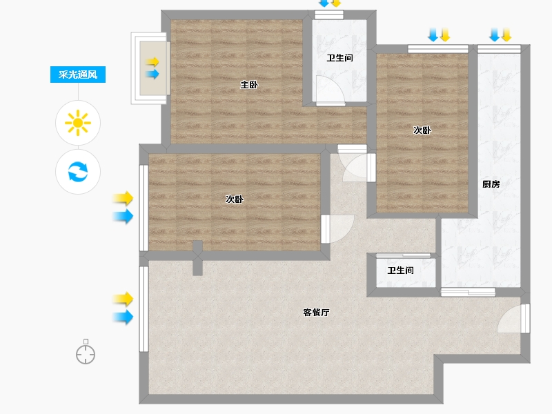 四川省-绵阳市-水晶郦城-99.00-户型库-采光通风