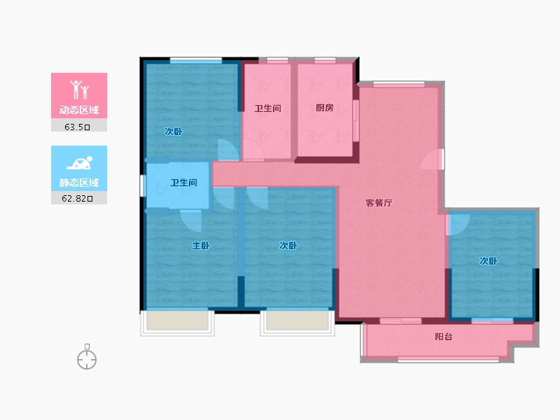 浙江省-嘉兴市-文汇景苑-113.00-户型库-动静分区