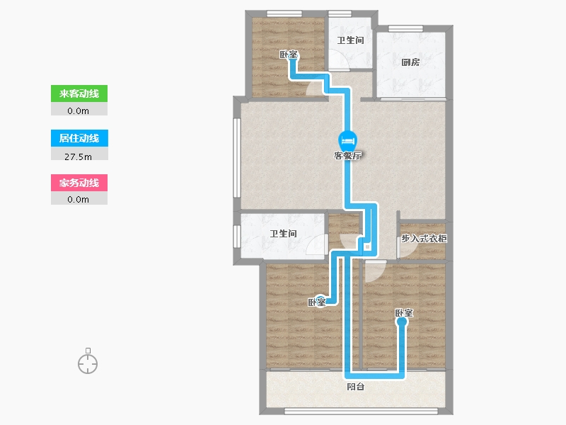 浙江省-宁波市-绿城·滨河鸣翠-97.27-户型库-动静线