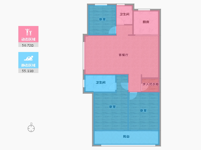 浙江省-宁波市-绿城·滨河鸣翠-97.27-户型库-动静分区