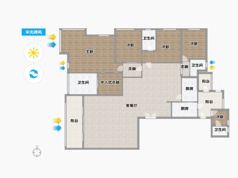 上海-上海市-白金湾府邸-312.00-户型库-采光通风