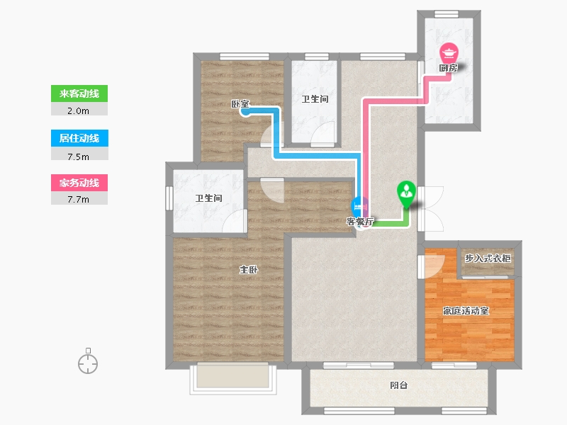 河北省-石家庄市-栾州壹号-99.07-户型库-动静线