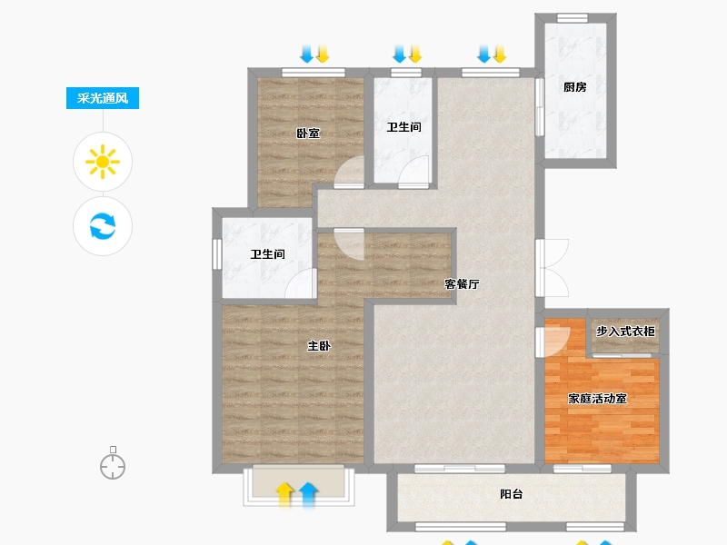 河北省-石家庄市-栾州壹号-99.07-户型库-采光通风