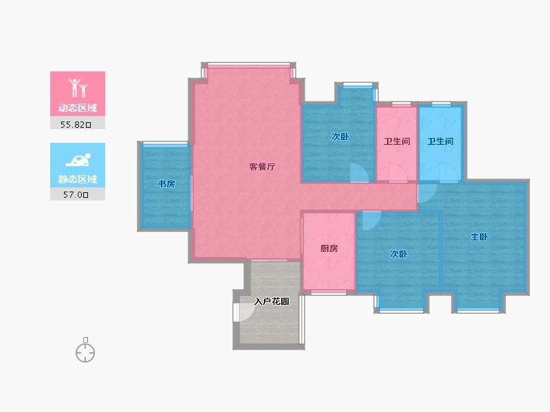 贵州省-贵阳市-睿力上城-100.00-户型库-动静分区