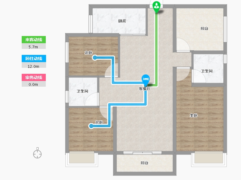 湖南省-长沙市-中建钰和城-102.41-户型库-动静线