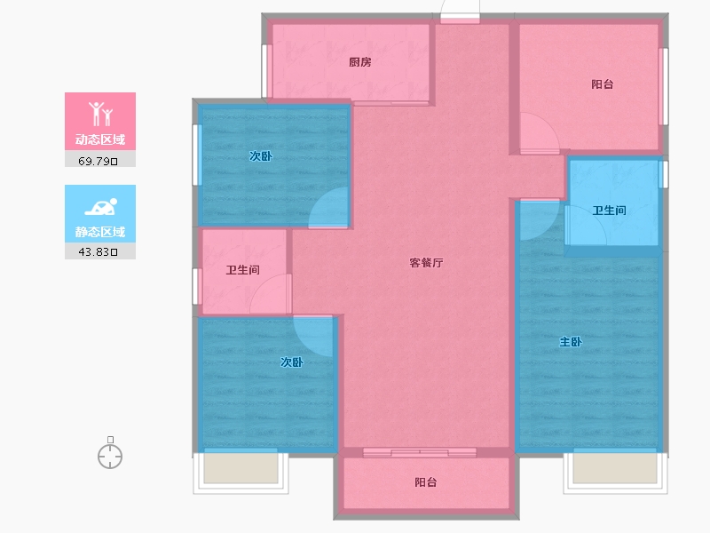 湖南省-长沙市-中建钰和城-102.41-户型库-动静分区