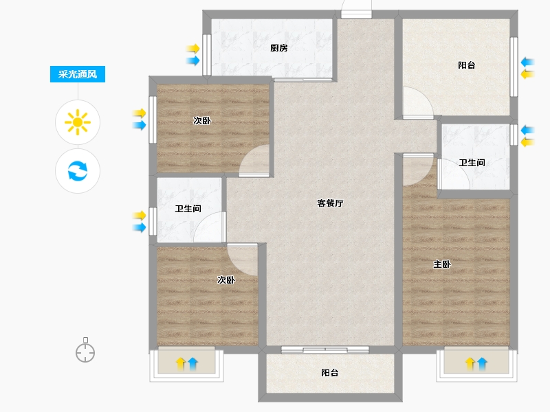 湖南省-长沙市-中建钰和城-102.41-户型库-采光通风