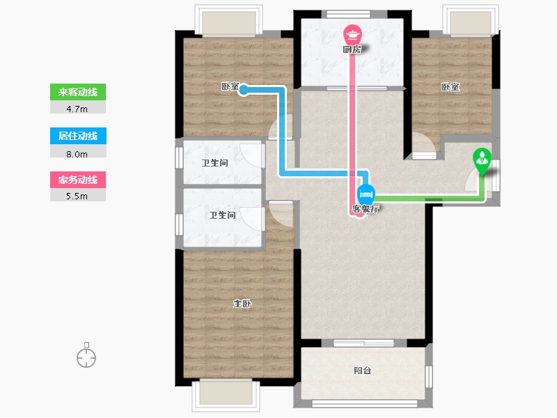 湖北省-武汉市-地铁盛观尚城-99.78-户型库-动静线