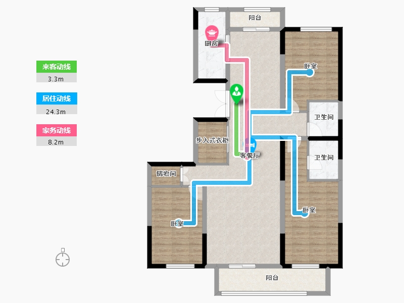 河北省-石家庄市-长丰路6号-120.58-户型库-动静线