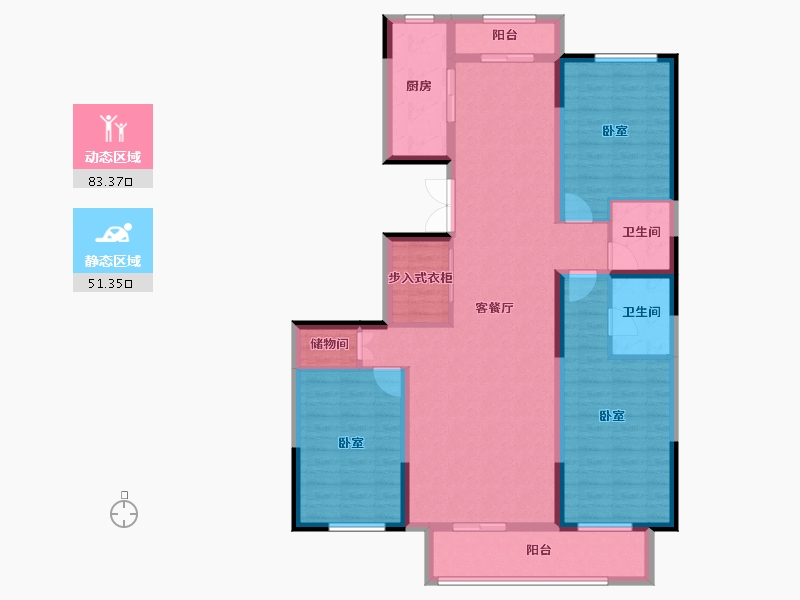 河北省-石家庄市-长丰路6号-120.58-户型库-动静分区