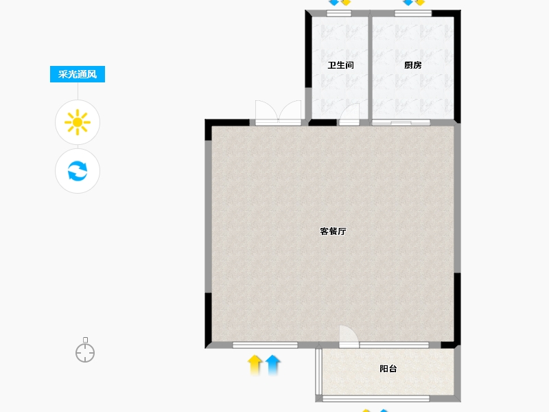 山东省-青岛市-青岛龙湖光年-112.39-户型库-采光通风