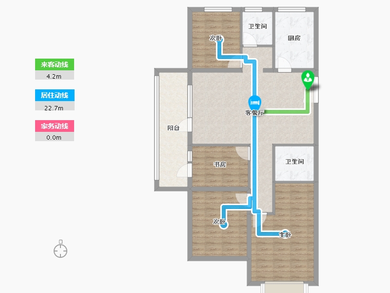 山东省-青岛市-融创维多利亚湾-107.32-户型库-动静线