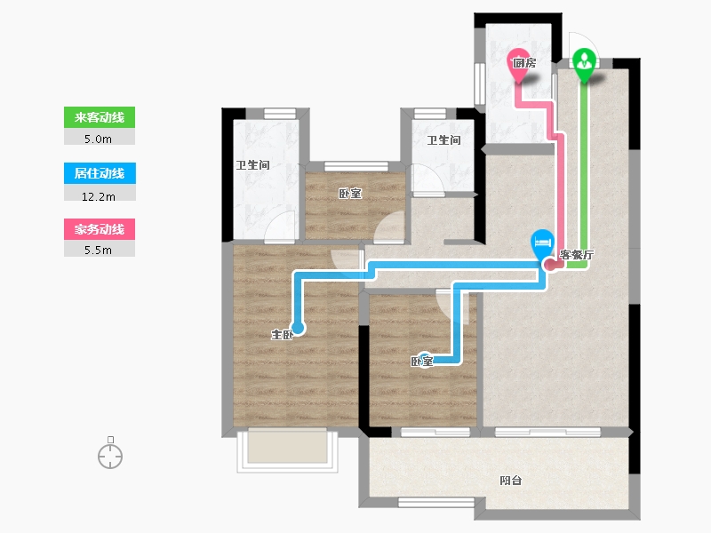 湖南省-长沙市-南崇九颂江山印-77.60-户型库-动静线