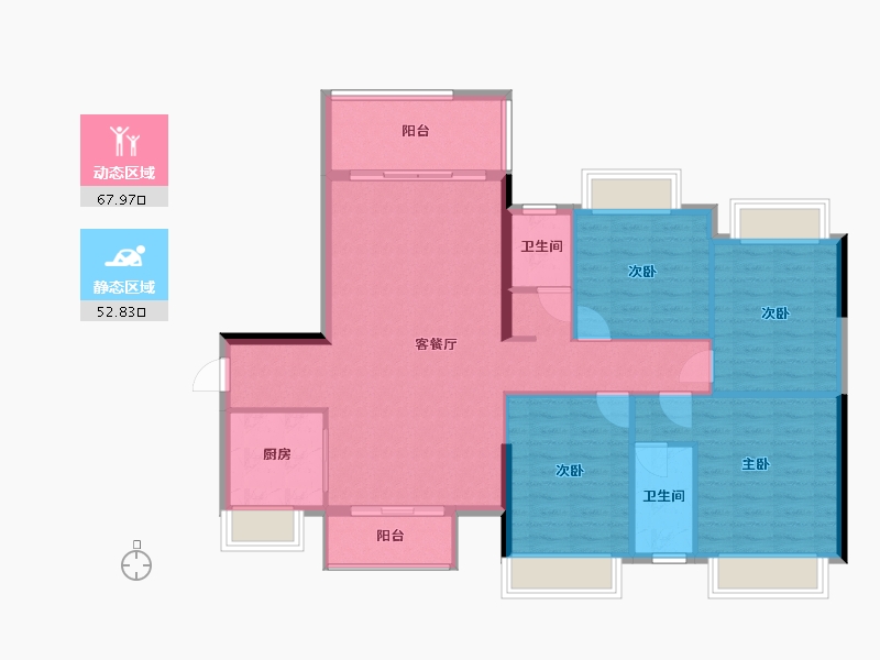 广西壮族自治区-贵港市-荷城嘉园-120.00-户型库-动静分区