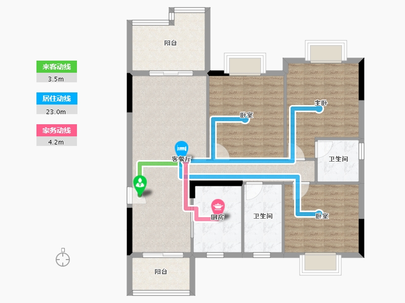 广东省-中山市-汇豪萬秀豪庭-101.63-户型库-动静线