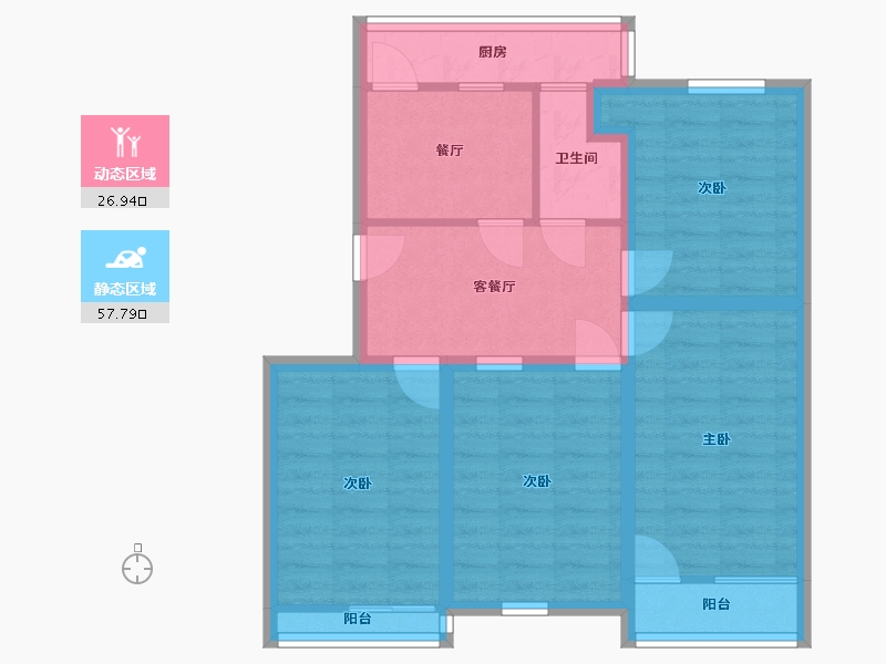 河南省-郑州市-经一路北-3号院-100.00-户型库-动静分区