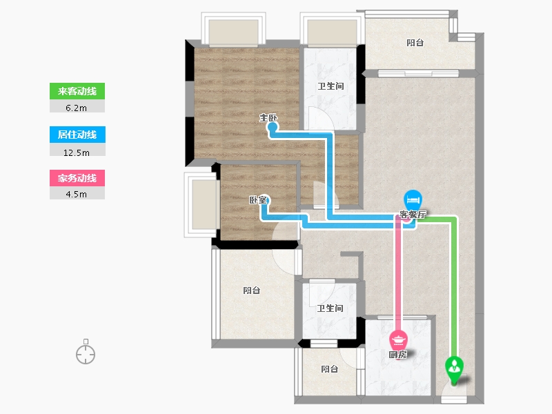 广东省-中山市-钱隆御府-78.14-户型库-动静线