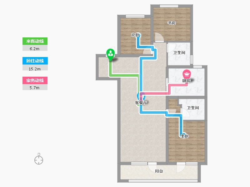 山东省-青岛市-融创维多利亚湾-98.57-户型库-动静线