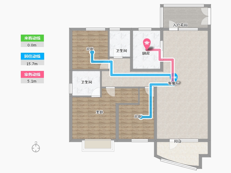 山东省-青岛市-融创维多利亚湾-123.84-户型库-动静线