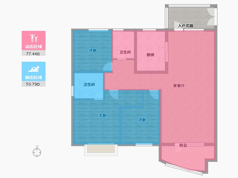 山东省-青岛市-融创维多利亚湾-123.84-户型库-动静分区