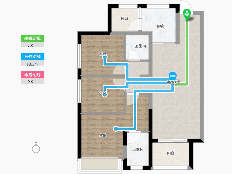 贵州省-贵阳市-万科新都荟-69.94-户型库-动静线