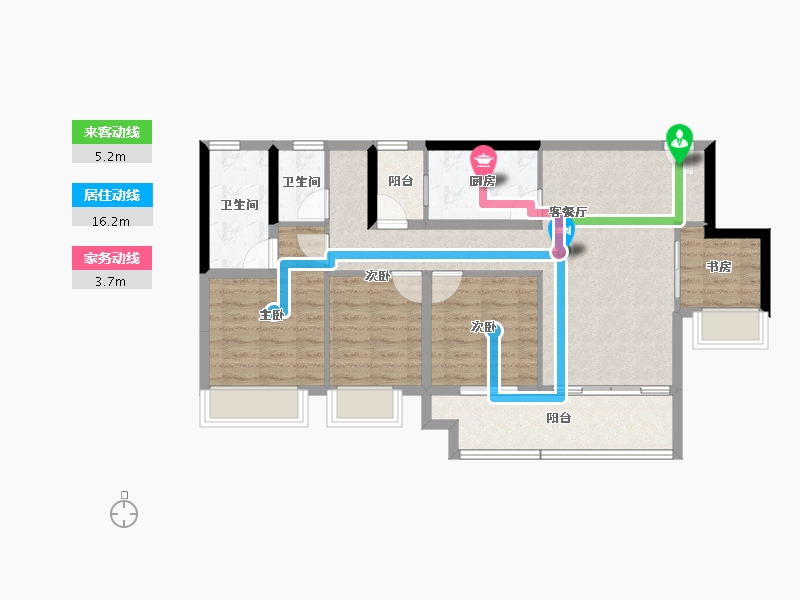 重庆-重庆市-佳兆业晓岸云起-86.02-户型库-动静线