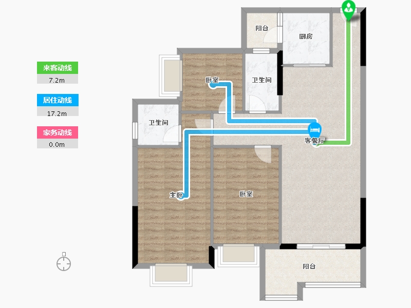 广东省-中山市-汇豪萬秀豪庭-106.45-户型库-动静线