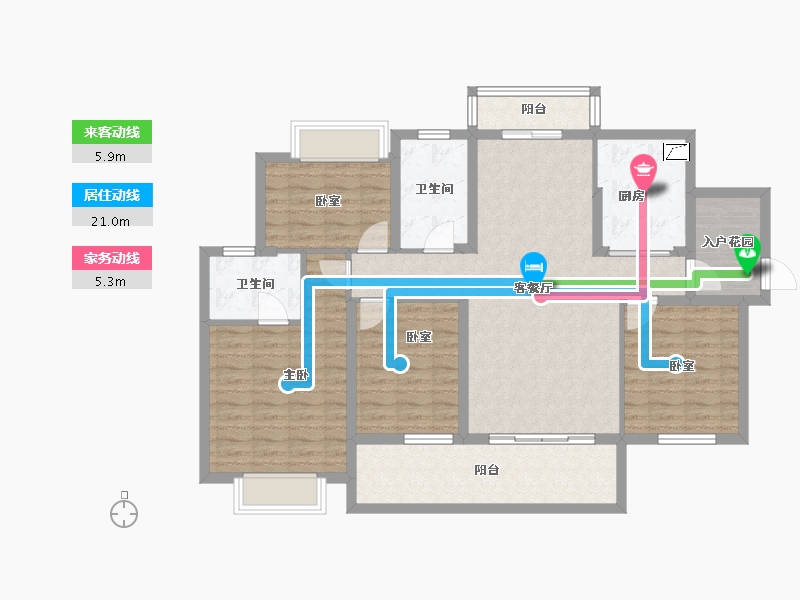 贵州省-贵阳市-万科新都荟-114.40-户型库-动静线