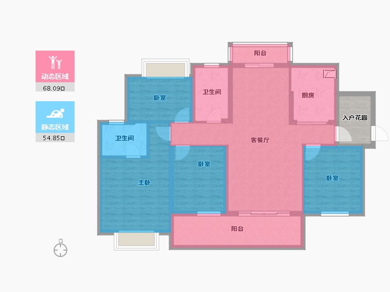 贵州省-贵阳市-万科新都荟-114.40-户型库-动静分区