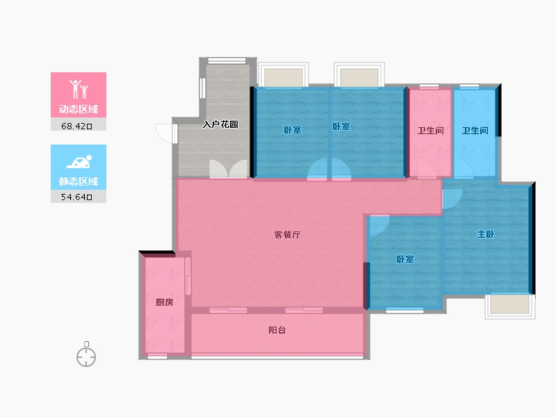 重庆-重庆市-中建瑾和城-121.49-户型库-动静分区