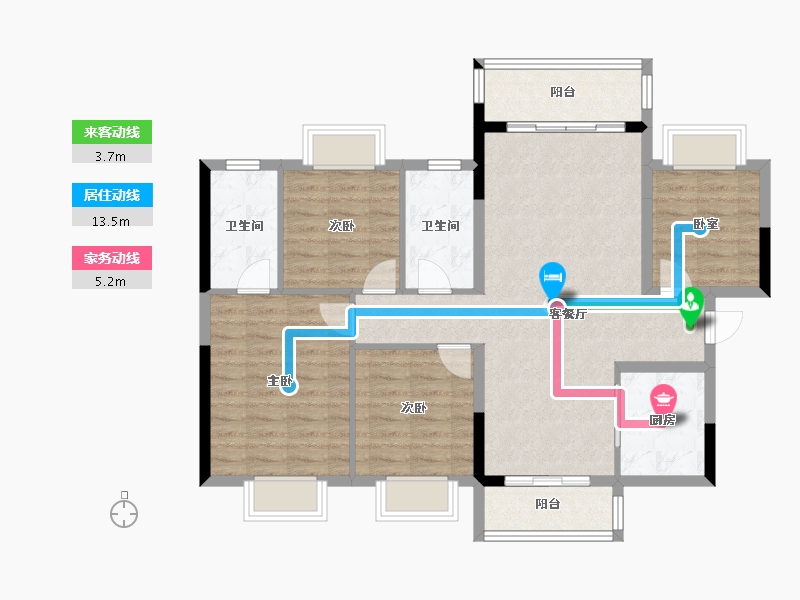 广东省-中山市-龙光.玖龙山-96.72-户型库-动静线