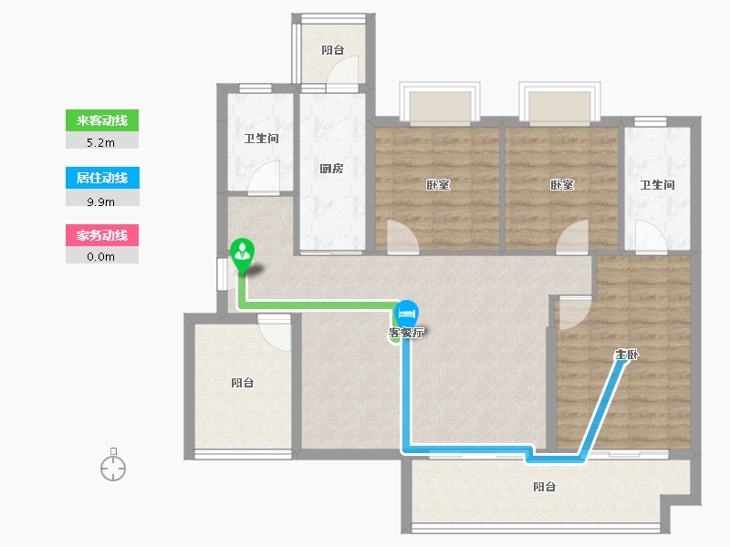 广东省-中山市-钱隆御府-102.79-户型库-动静线