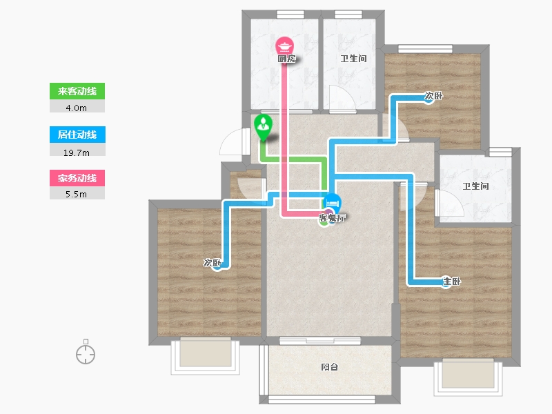 浙江省-宁波市-红星紫御半岛-76.01-户型库-动静线