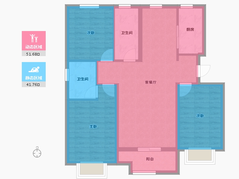 河北省-石家庄市-富丽华-83.48-户型库-动静分区