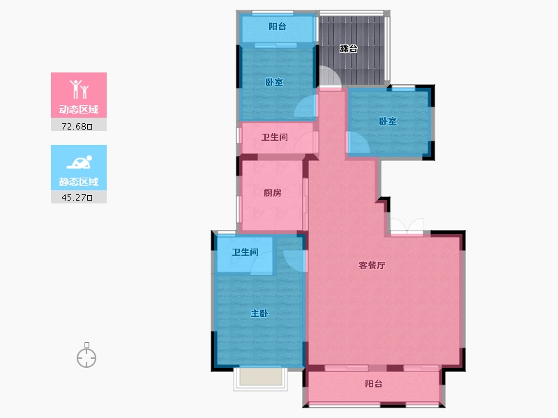 湖北省-武汉市-中建锦绣楚城-114.41-户型库-动静分区