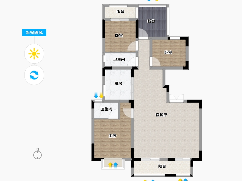 湖北省-武汉市-中建锦绣楚城-114.41-户型库-采光通风