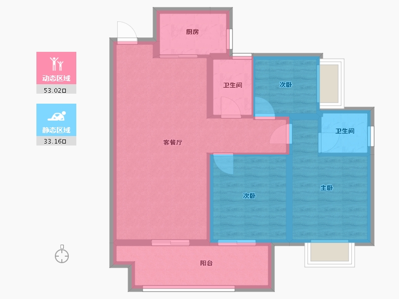 四川省-巴中市-国力江湾城-87.00-户型库-动静分区