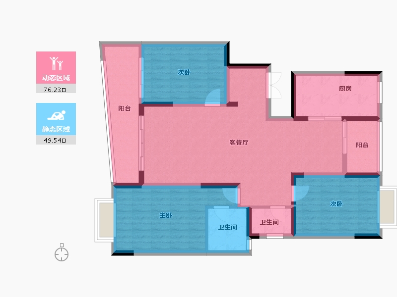 浙江省-温州市-方正珑玺-113.08-户型库-动静分区