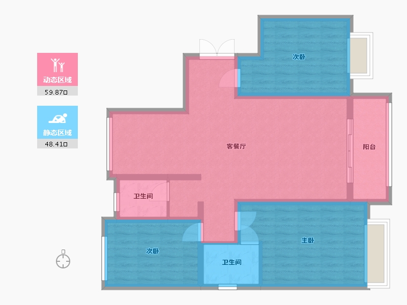 山东省-德州市-中山北街95-102.00-户型库-动静分区