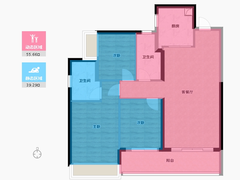 广东省-深圳市-润峯府-89.27-户型库-动静分区