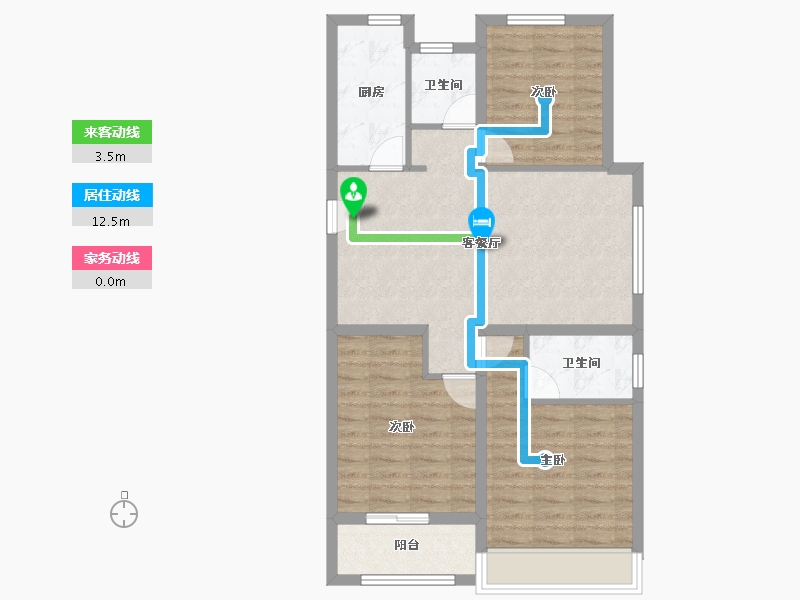 河北省-石家庄市-中房·卓越府-79.60-户型库-动静线