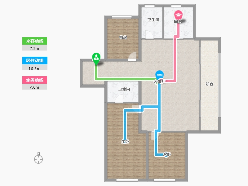 山东省-青岛市-融创维多利亚湾-140.09-户型库-动静线