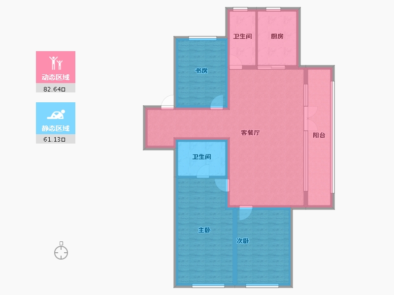 山东省-青岛市-融创维多利亚湾-129.42-户型库-动静分区