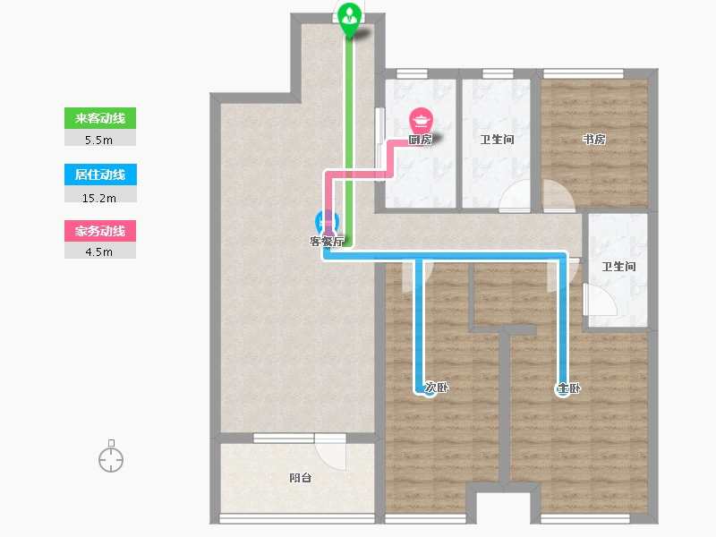 山东省-青岛市-融创维多利亚湾-103.86-户型库-动静线